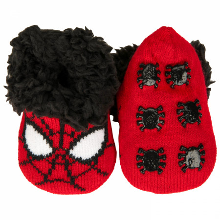 Spider-Man Face Kid's Fuzzy Slippers